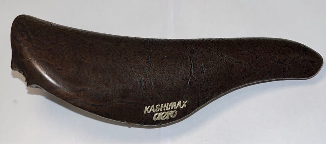 KASHIMAX ブラウン レザーサドル 革 ピスト