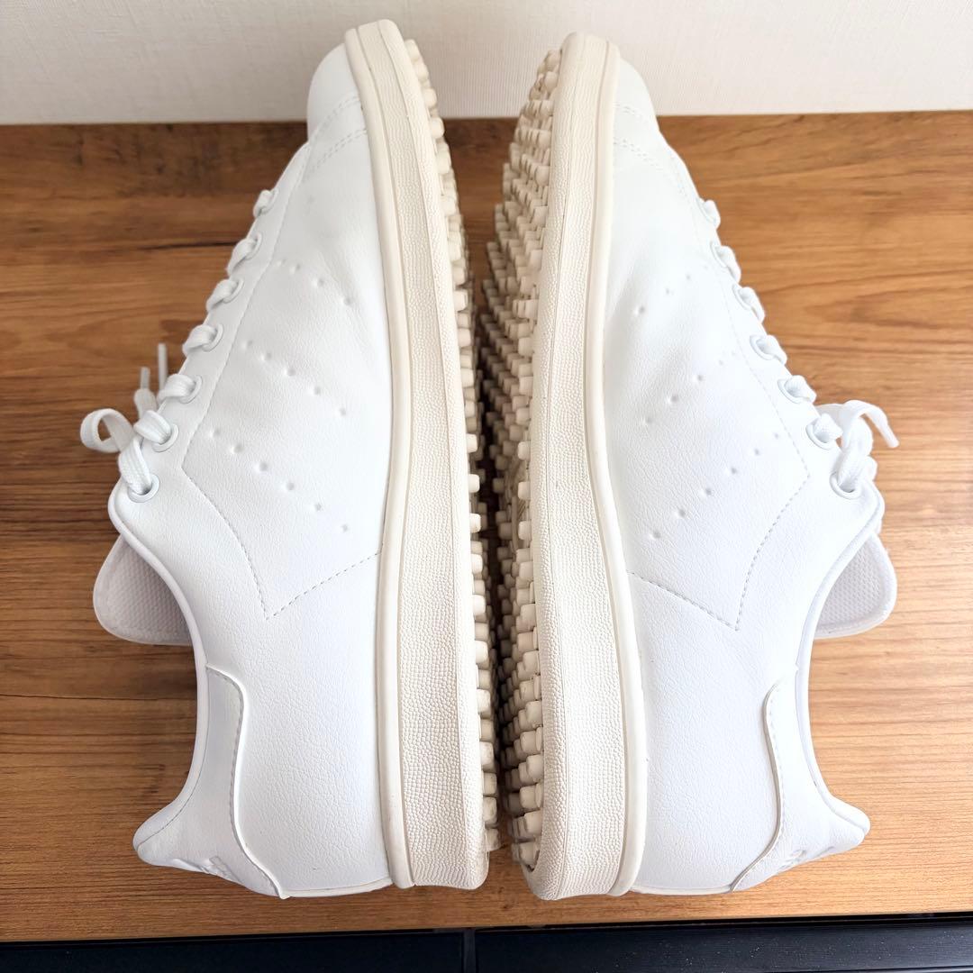 adidas スタンスミス ホワイト スパイクレスゴルフシューズ 28cm