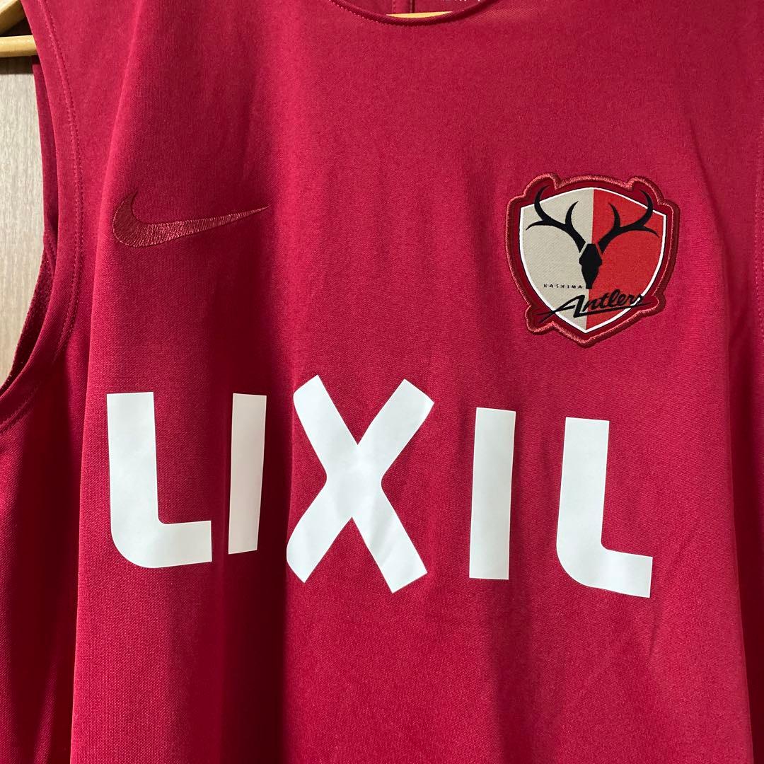 鹿島アントラーズ支給品Nike DRI-FIT 赤 ノースリーブ XL