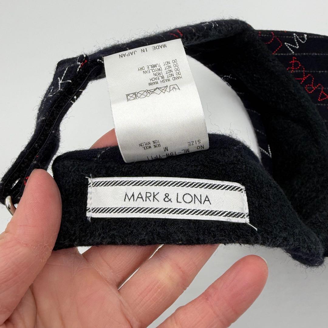 【マーク＆ロナ】MARK＆LONA ゴルフ バイザー ロゴ刺繍 ラインストーン