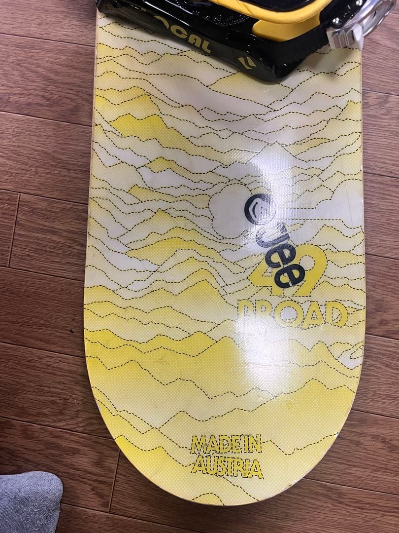スノーボード147cm、ビンデイング付け