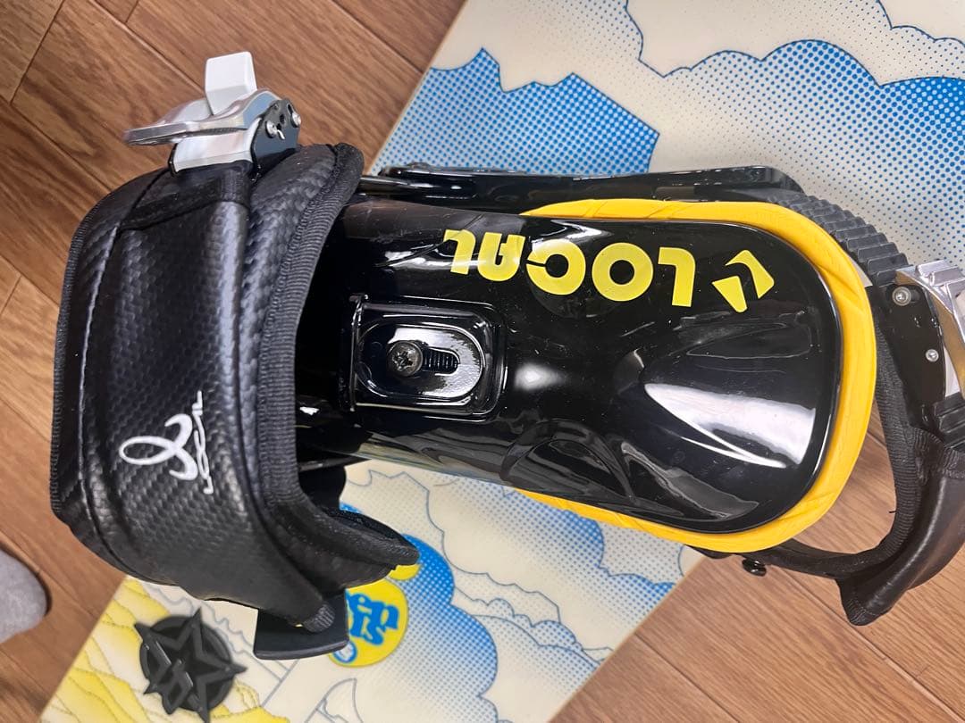スノーボード147cm、ビンデイング付け