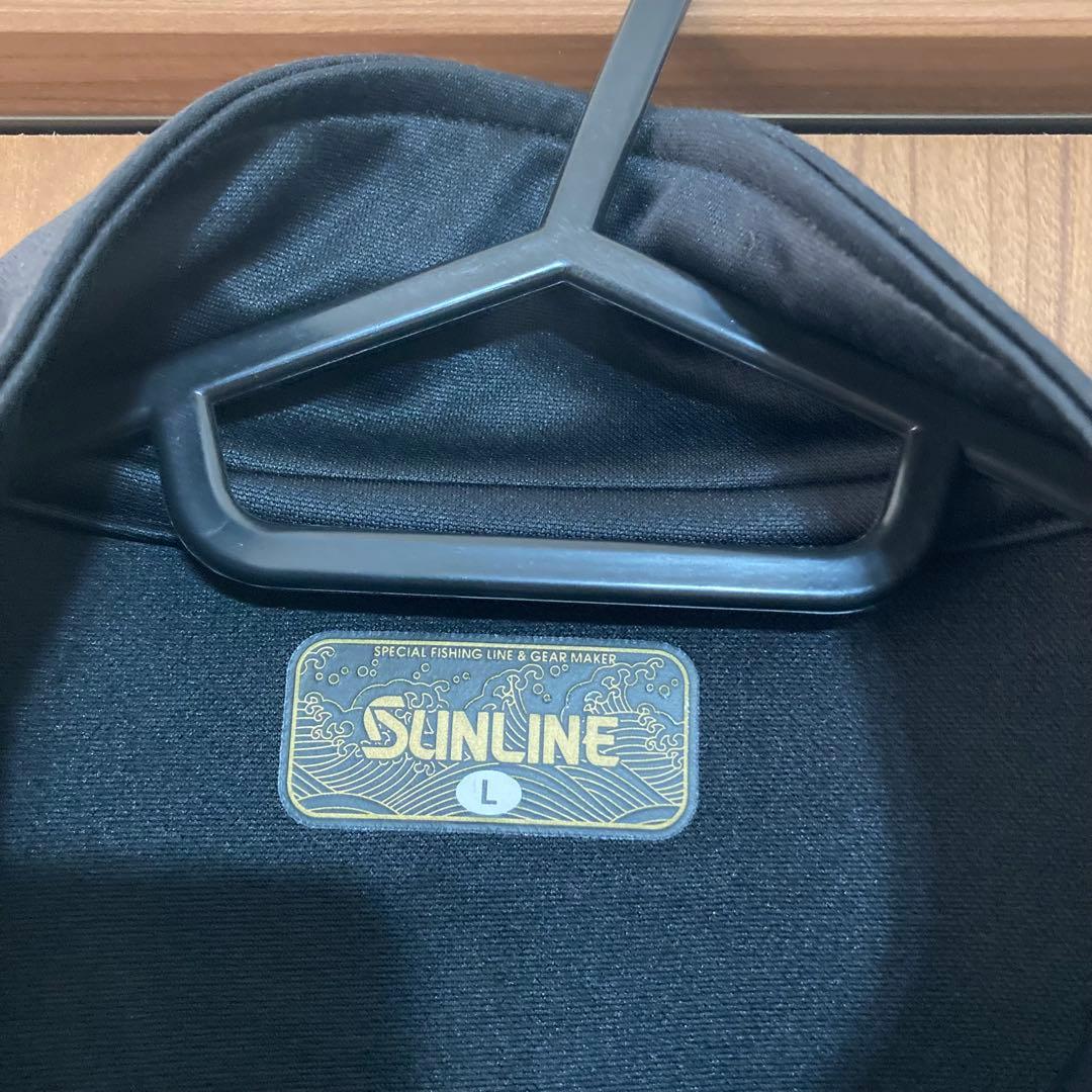 SUNLINE フィッシング　ジャージ　Lサイズ 黒　釣り　磯　ふかせ釣り