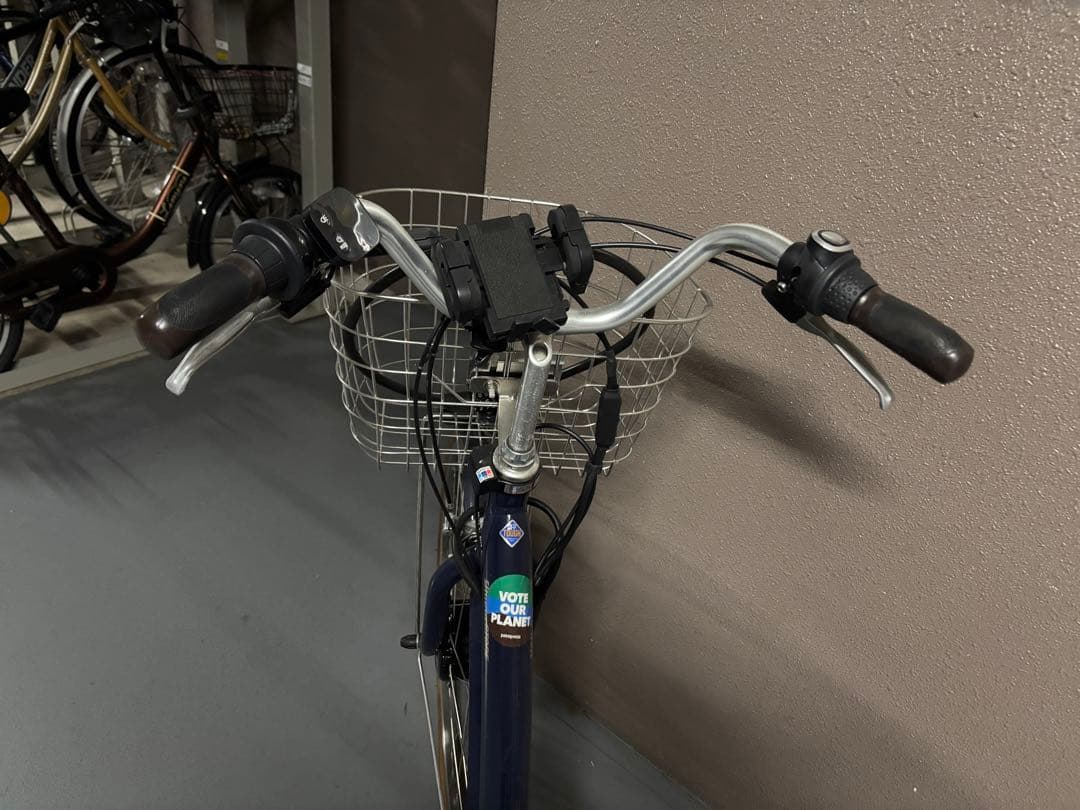 ブリヂストン電動アシスト自転車 ネイビー シティタイプ