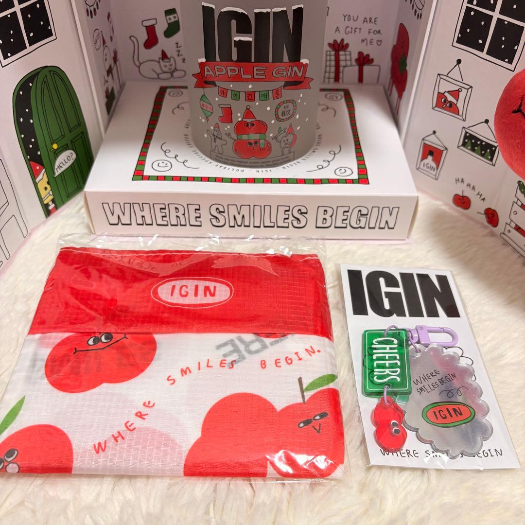 BTS JIN IGIN HOLIDAY 赤　エコバッグ　ぬいぐるみキーチェーン