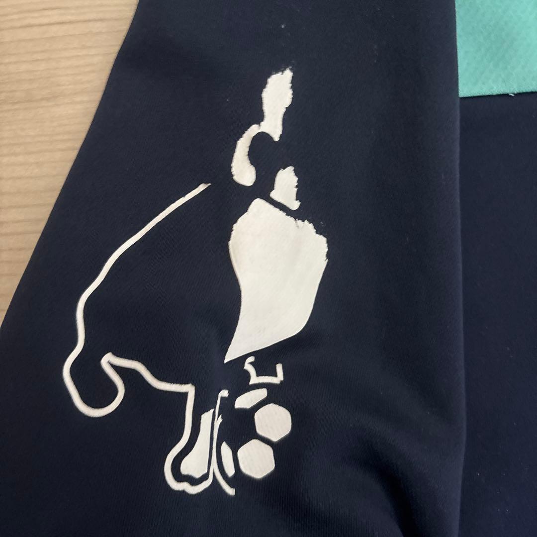 【横浜FC支給品】SOCCER JUNKY 半袖シャツ ネイビー/ターコイズ