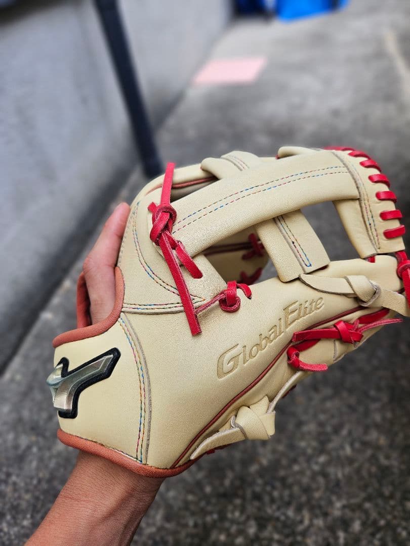 n*a様 Mizuno Global Elite 軟式グローブ キャメル/ワイン