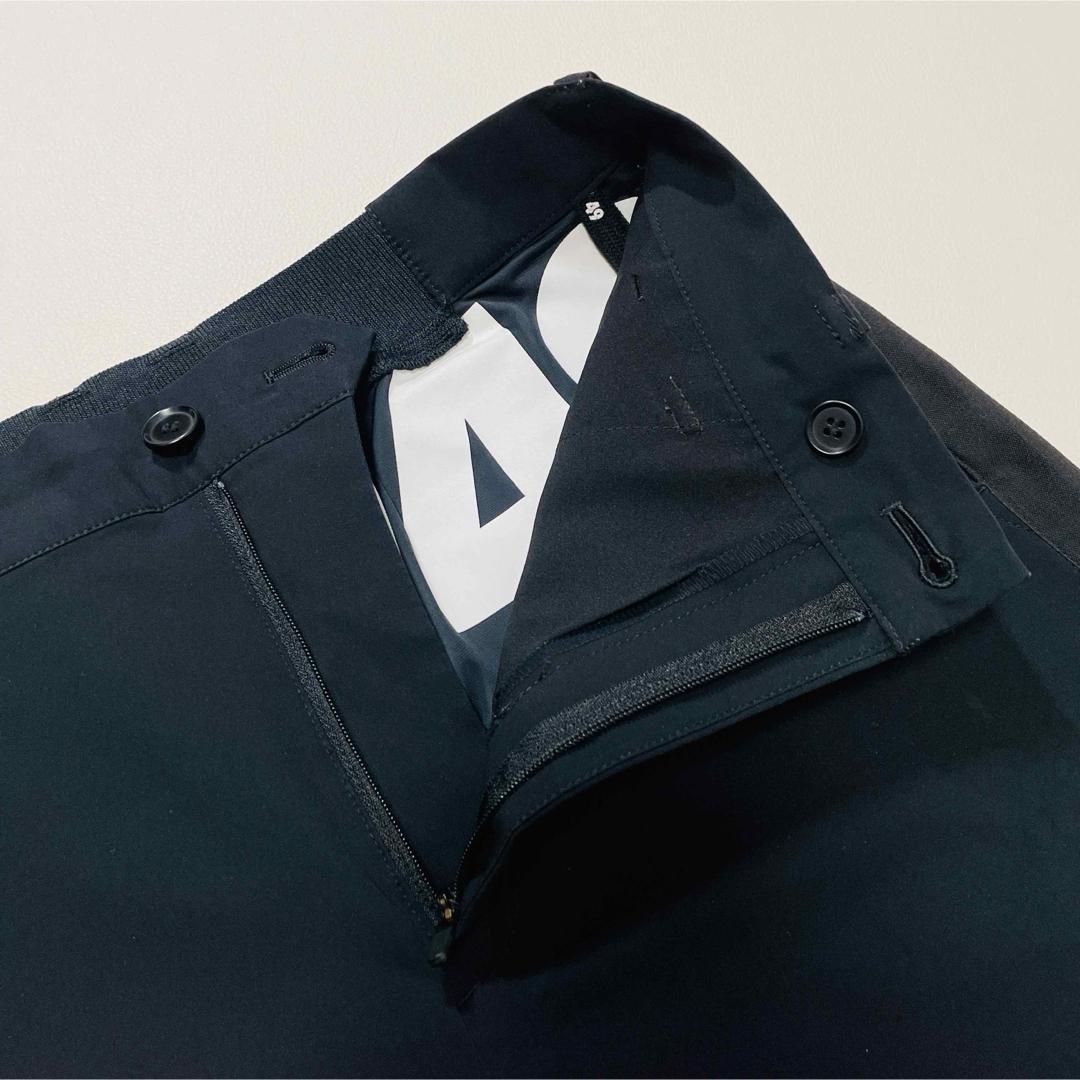 6772【美品】TFW49 サイドメッシュ　ストレッチパンツ　ブラック