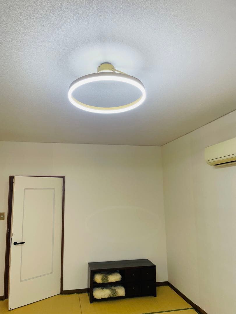 【美品】北欧風 LEDシーリングライト 調光調色 リングライト