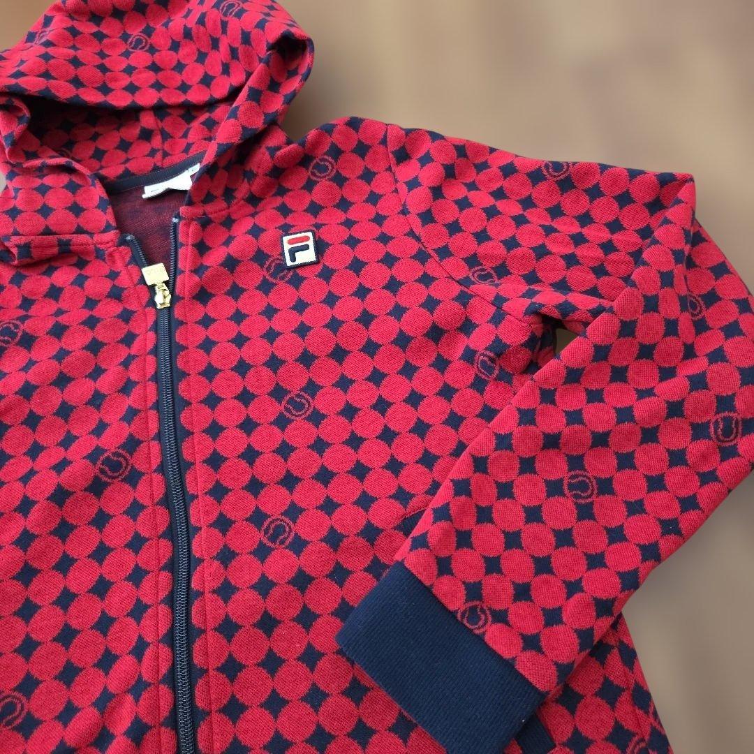 大人気　FILA セットアップ ジャガード ボール柄