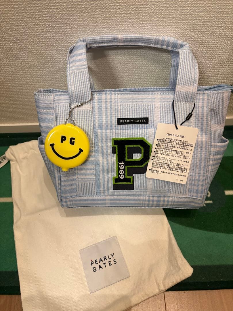 PEARLY GATES カートバック 新品未使用 水色 ストライプ