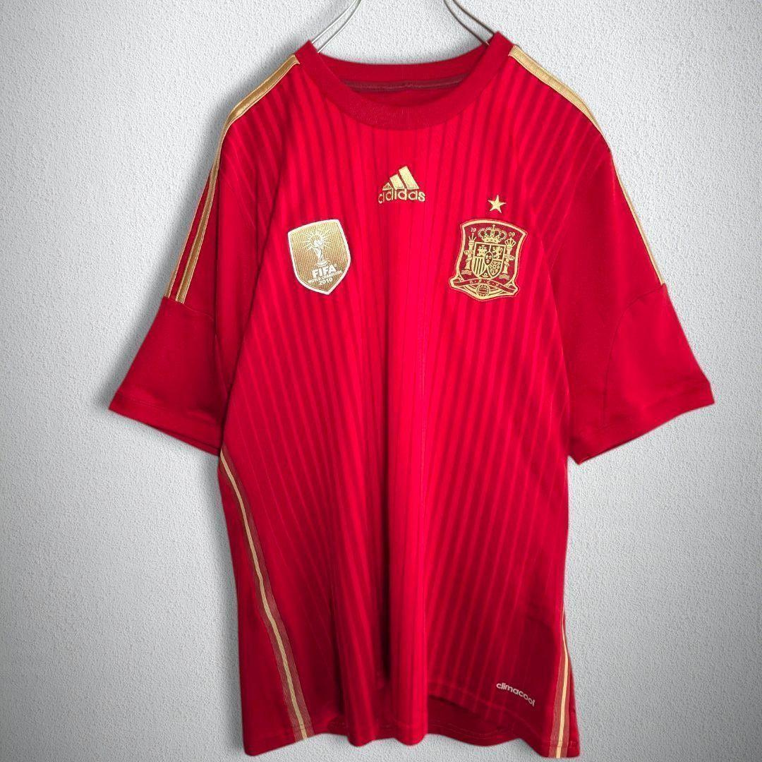 古着 サッカー スペイン代表 ユニフォーム シャドウストライプ Lサイズ相当