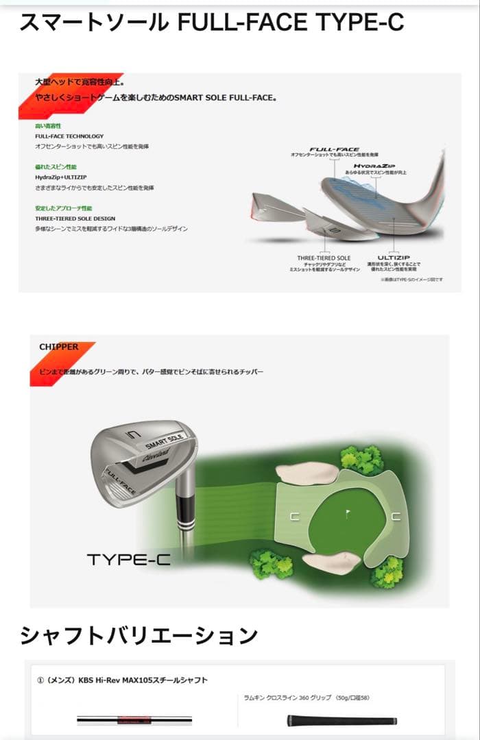 クリーブランドSMART SOLE FULL-FACE TYPE-C