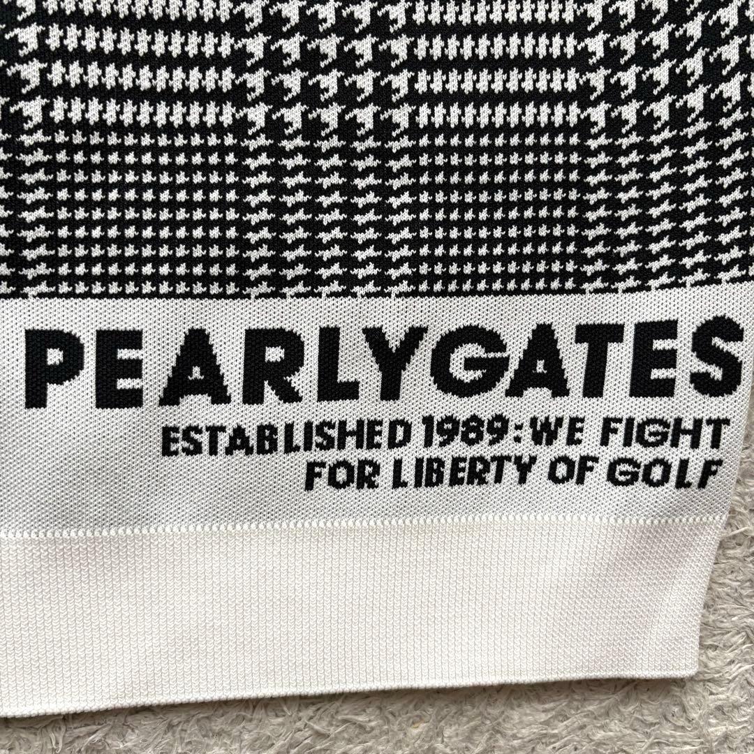 ★美品★ PEARLY GATES ストレッチ ニット グレンチェック Lサイズ