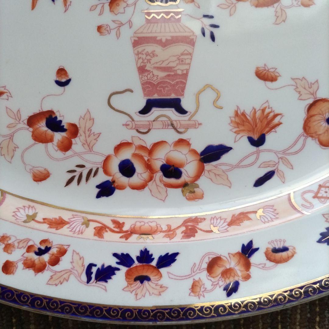a【美品】ニッコーダブルフェニックス　カナザワ印　シノワズリ　大皿　貫入なし
