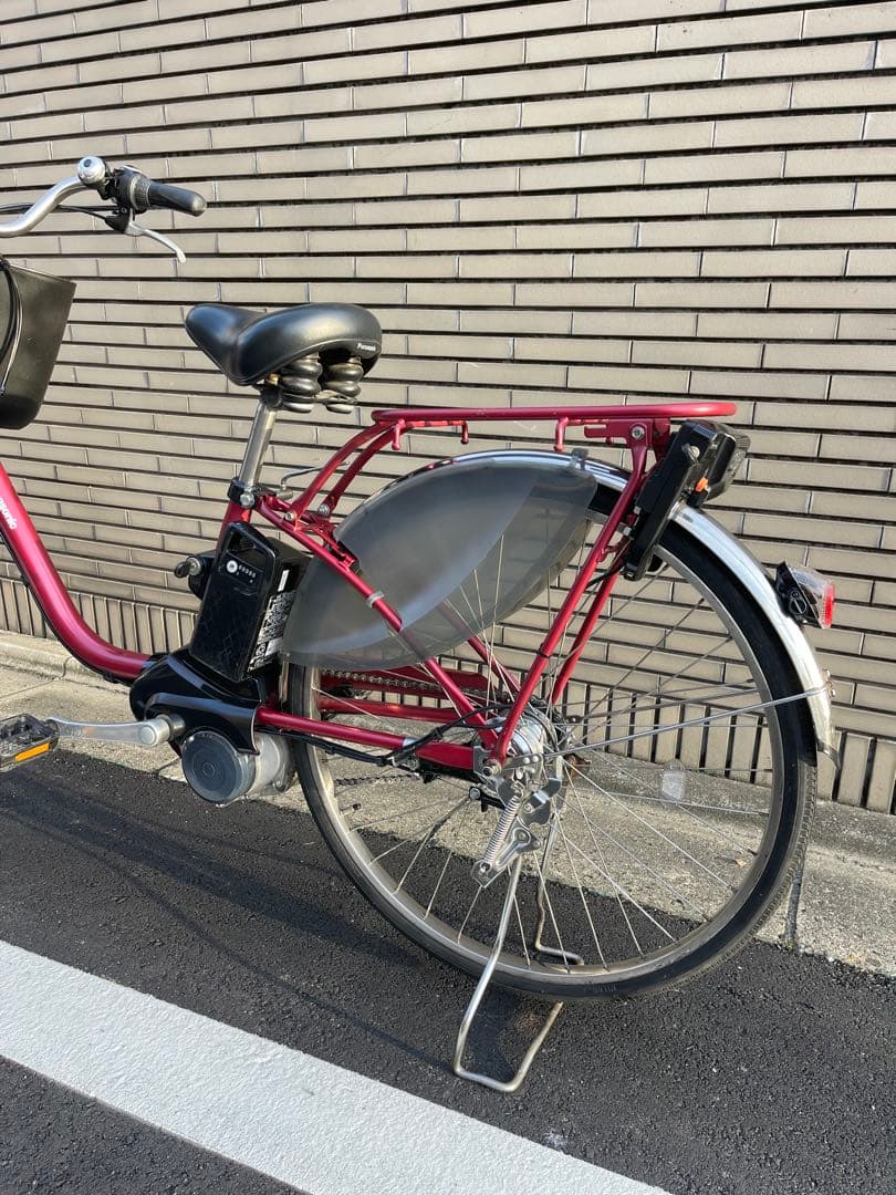 16Ahパナソニック電動アシスト自転車赤いシティタイプ