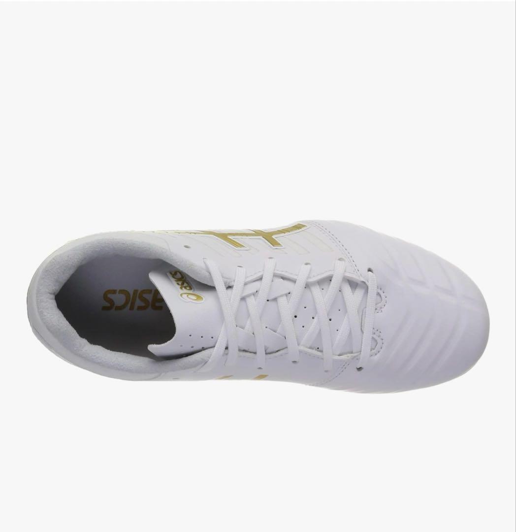 ASICS サッカーシューズ スパイク ホワイト/ゴールド　26.5