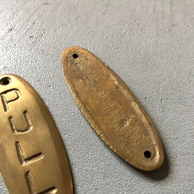 数量限定　特別価格　PULL PUSH　ドアサイン　真鍮　押す　引く　プレート