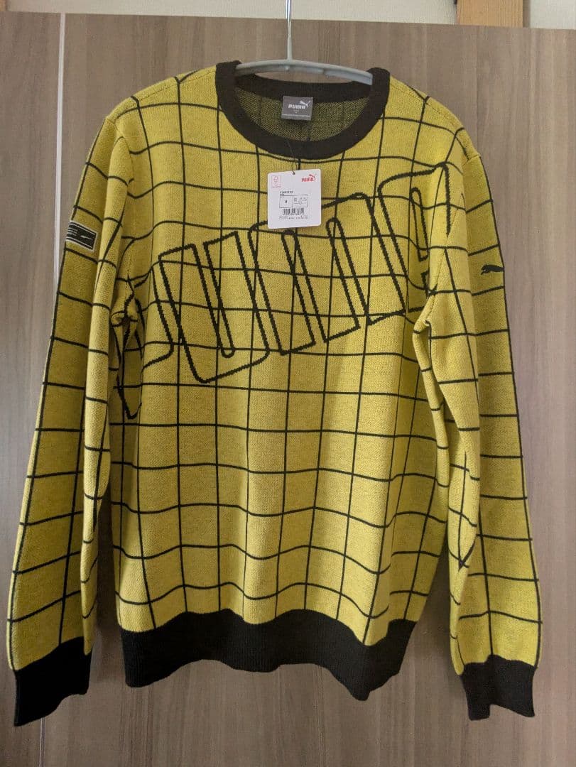 ★新品未使用　PUMA チェック柄 セーター イエロー プーマ