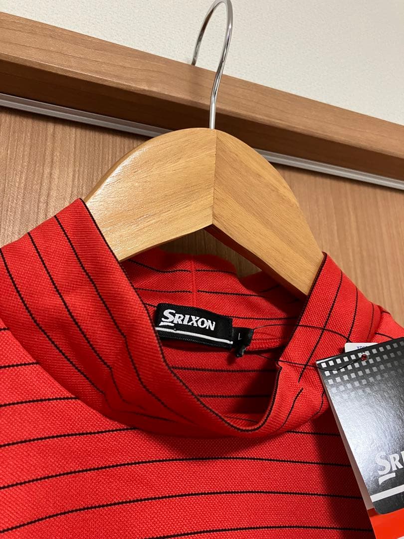 新品 未使用 SRIXON ボーダー 長袖 シャツ ハイネック スリクソン タグ