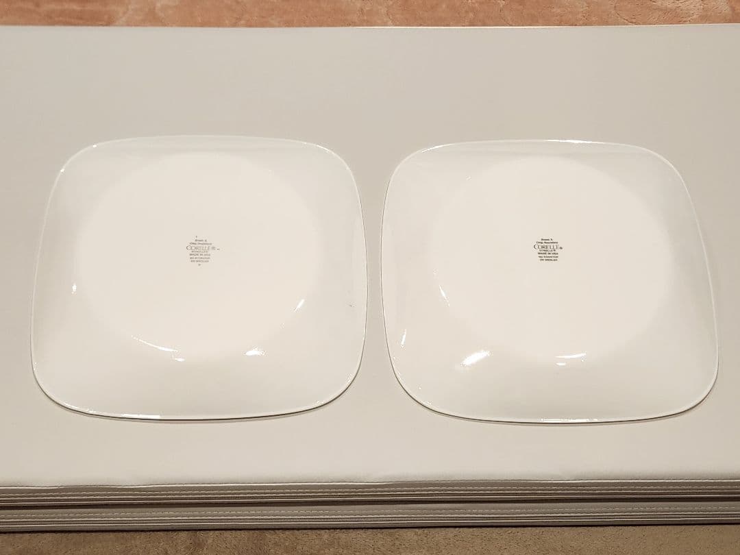 コレール CORELLE スクエア 皿 セット 中2枚 小5枚 グリーンブリーズ