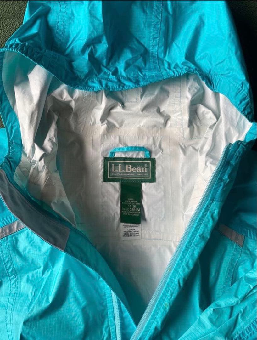 L.L.Bean フード付きウィンドブレーカーライトブルー