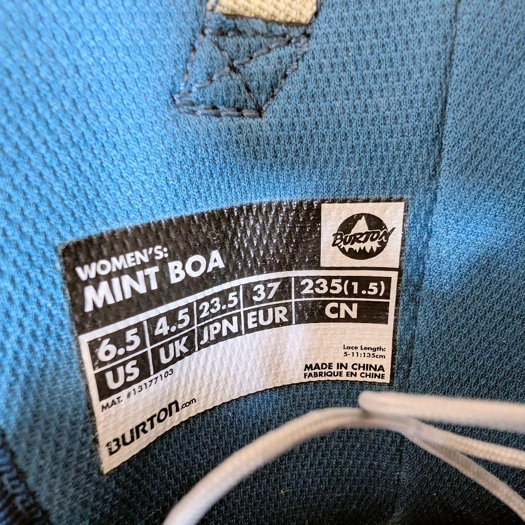 BURTON MINT BOA バートン スノーボードブーツ 6.5 　23.5