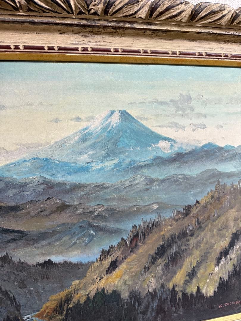 K.TACHIBANA 富士山　油彩画