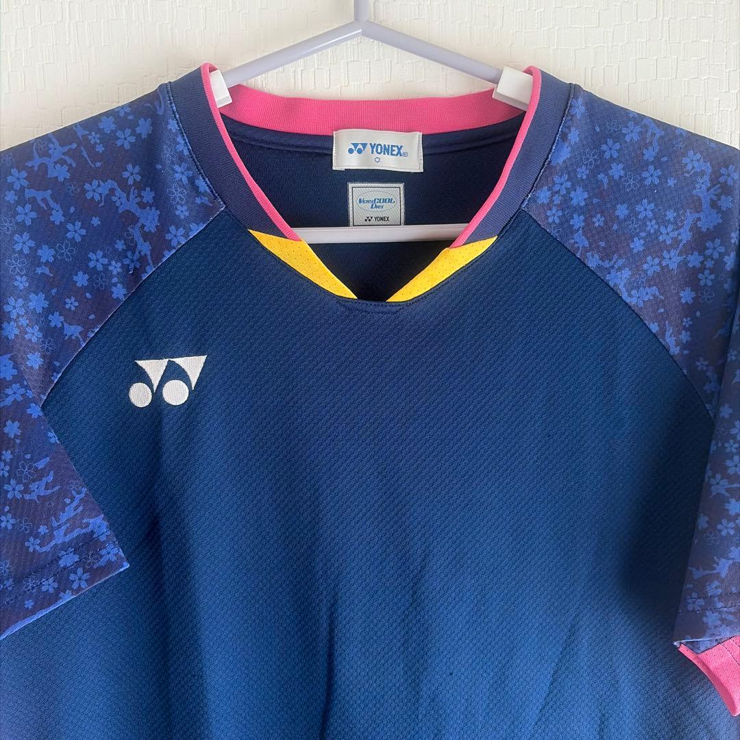 YONEX バドミントンウェア ネイビー/ピンク　日本代表モデル　サイズO