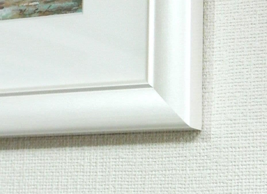 櫻井幸雄　額縁付き複製画　少年野球「雨上がりの球場」　リトルリーグ　桜井幸雄