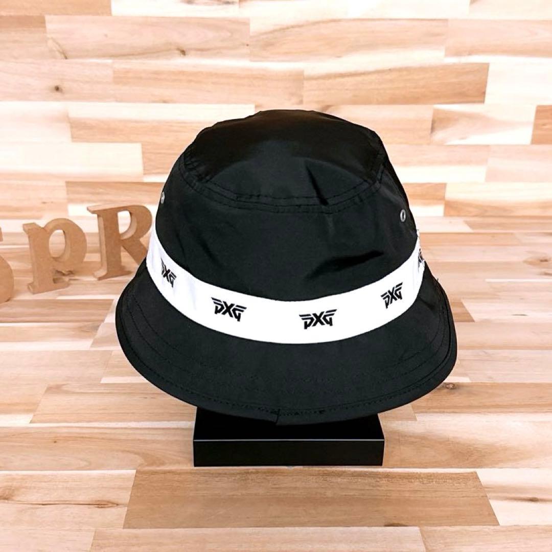 美品【ニューエラ×ピーエックスジー】限定コラボ ハット ゴルフ 黒ブラック×白