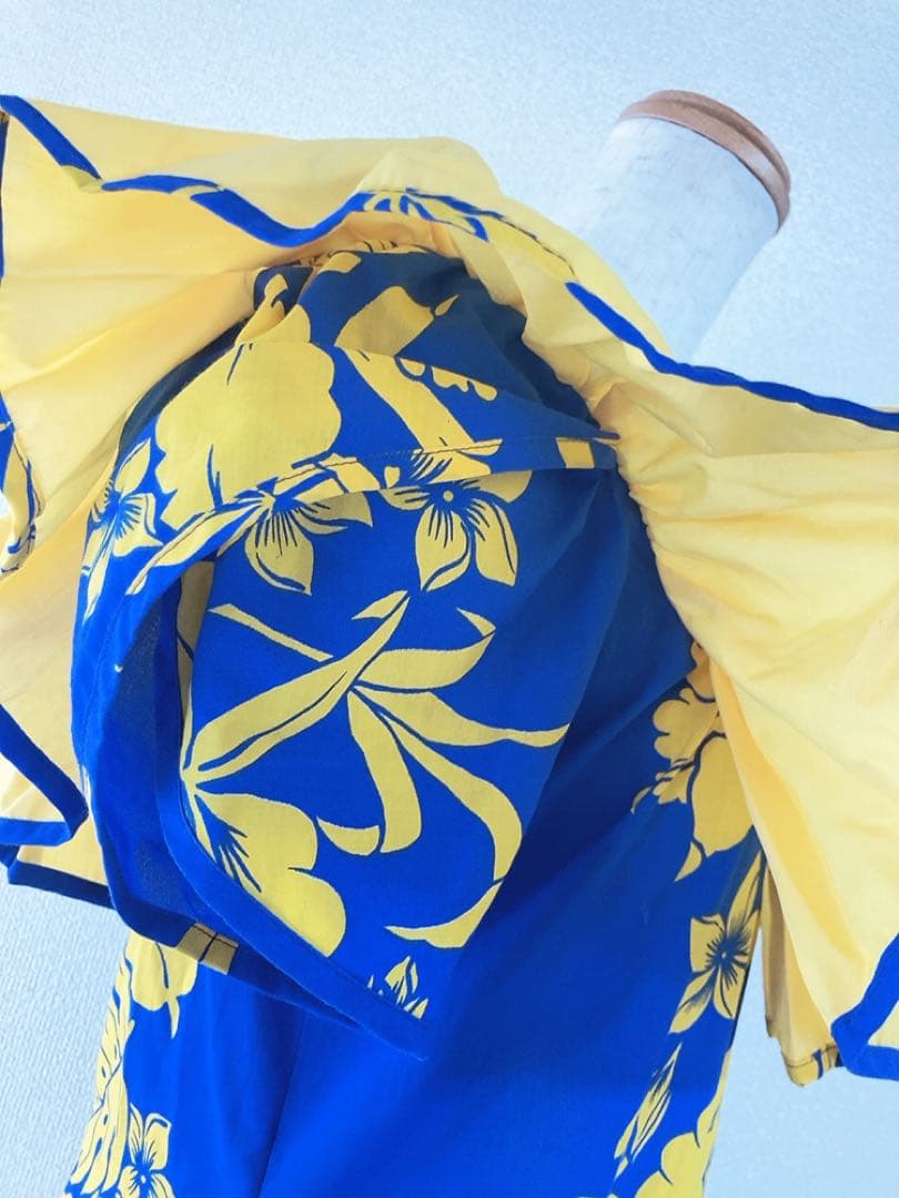 アメリカ製美品ハワイアン ドレス フラダンス 衣装 夏祭りにも