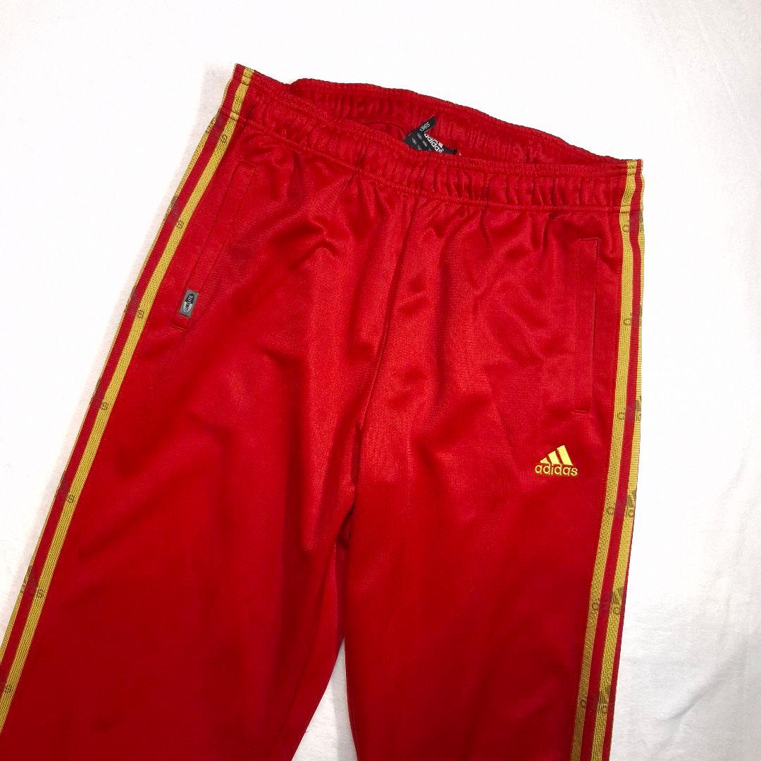 【ビッグサイズ/美品】adidas セットアップ ジャージ 赤×金 2XL