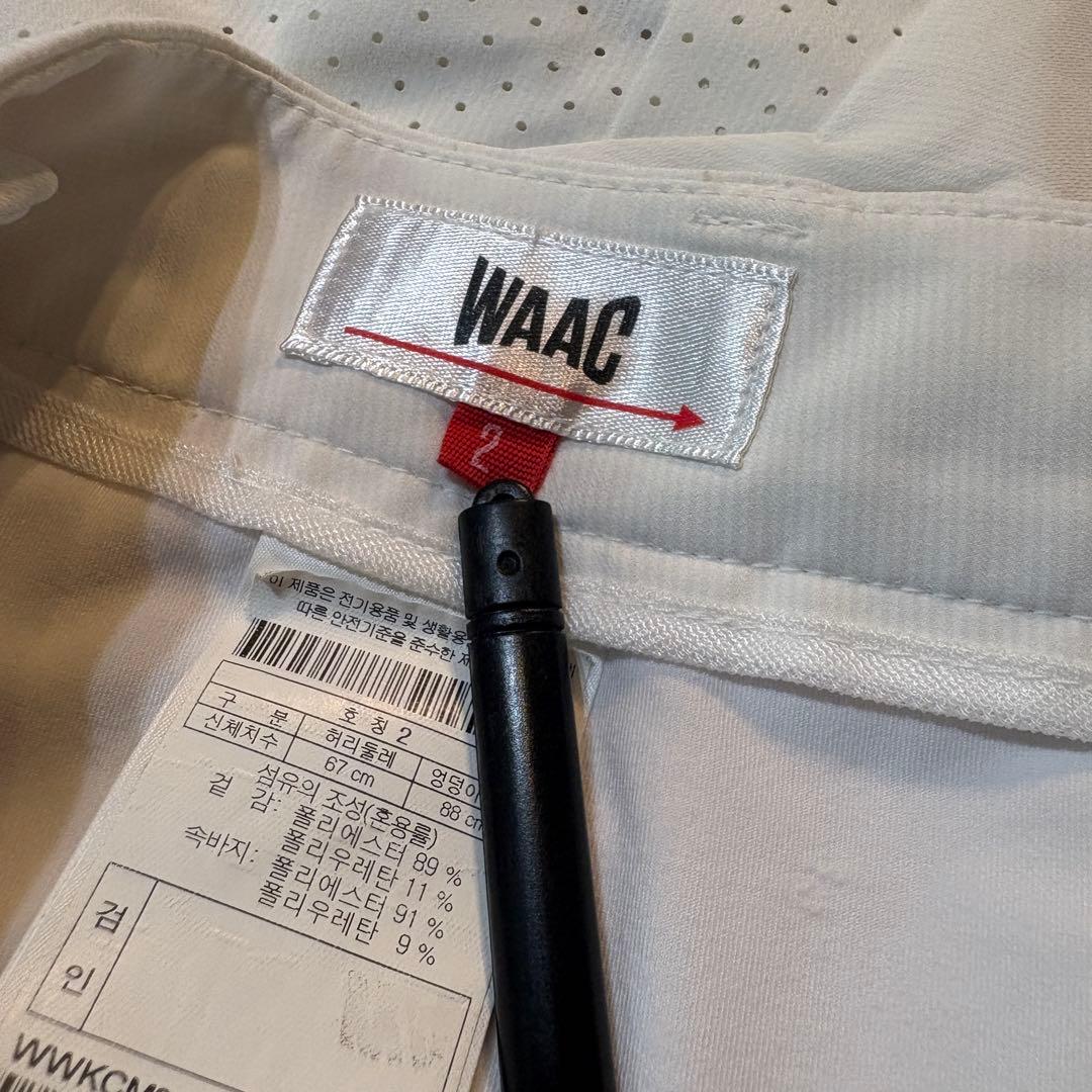 【WAAC】美品　プリーツスカート　レディースＬ　ゴルフ　ワック　フレア　白