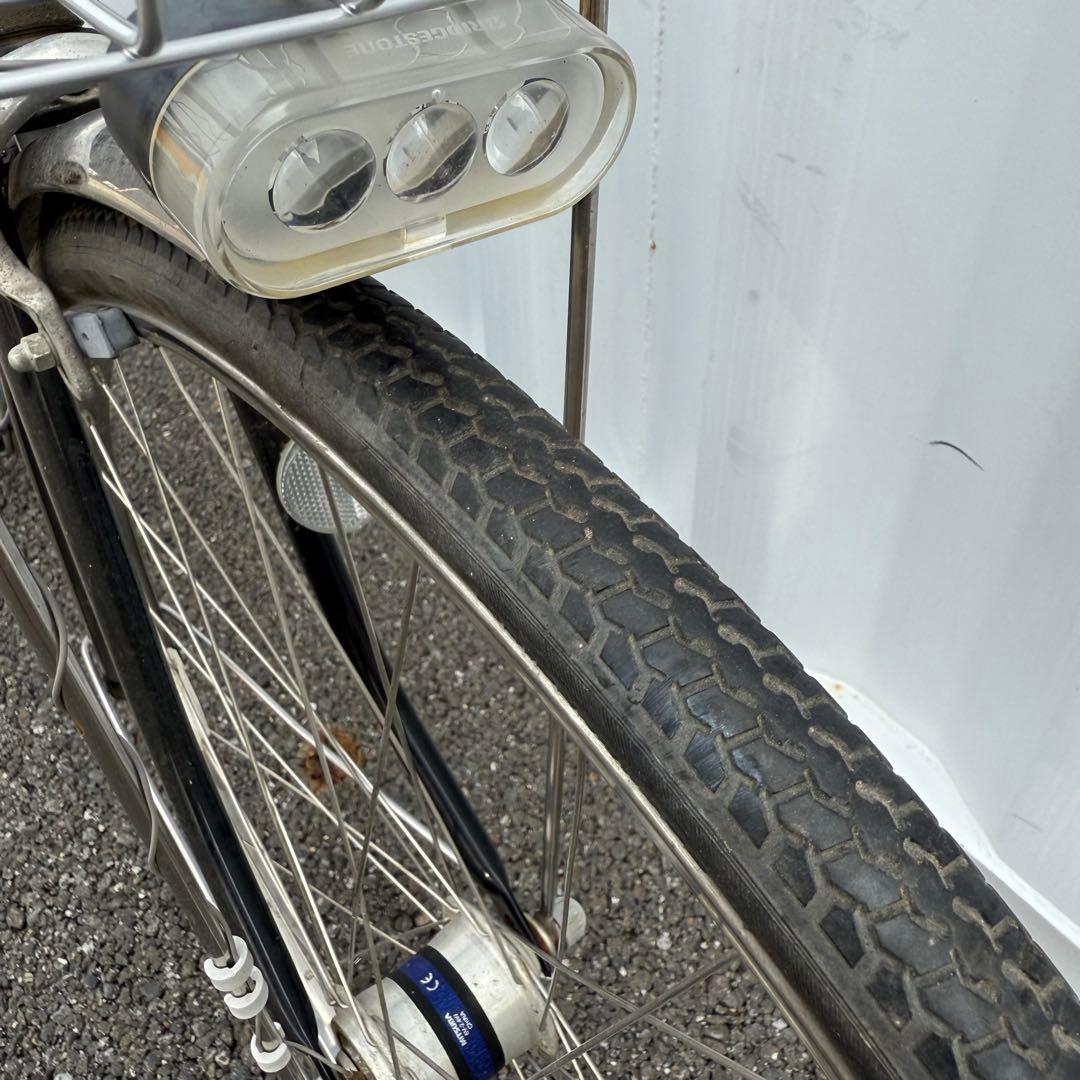 【都内/千葉引取】ブリヂストン製自転車 27インチ カゴ/鍵/5段変速付