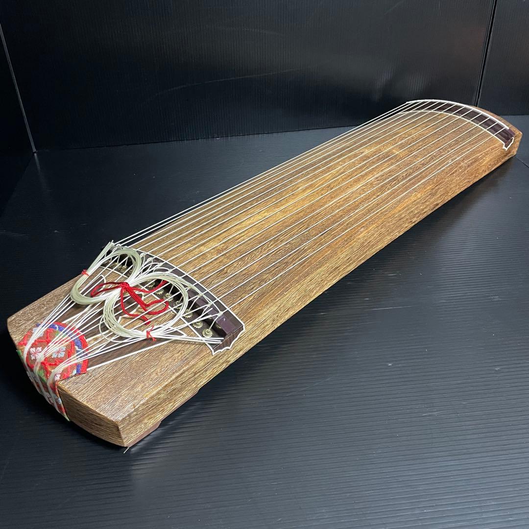 【極上品】高級 三尺琴 弾龍 上角巻き 13弦 元箱付 付属品完備 琴 筝
