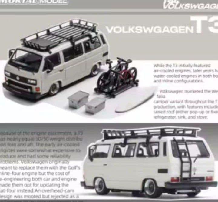 ⚠️在庫僅か■1/64MORTAL【VOLKSWAGEN・T3】ホワイト《新品》