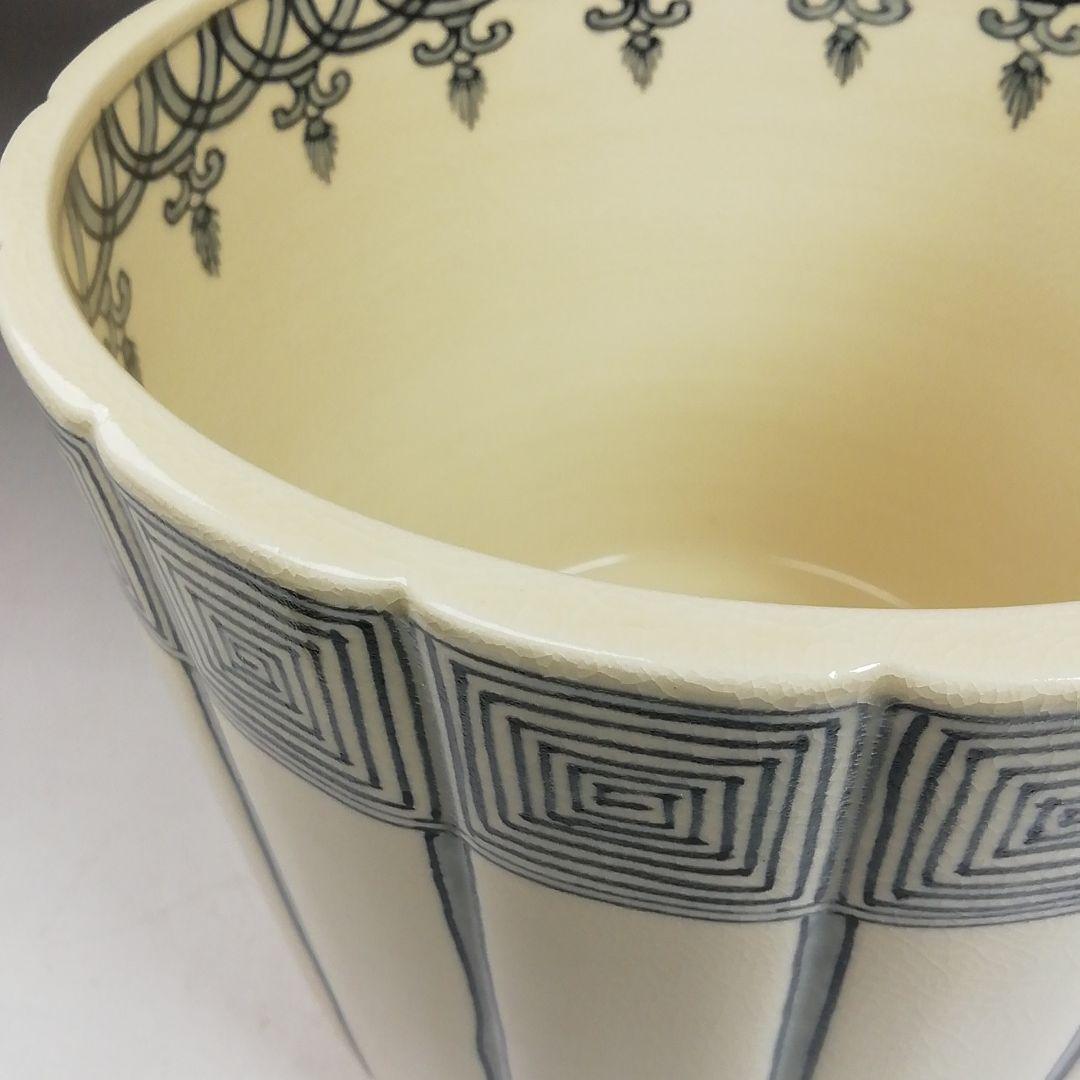 Ｗ２６０　水指　『仁清　桶側』『中村秋峰 造』　共箱　茶道具