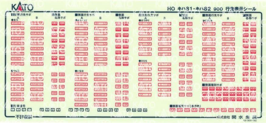 KATO HO 1-613 キハ82 900 気動車特急キハ80系