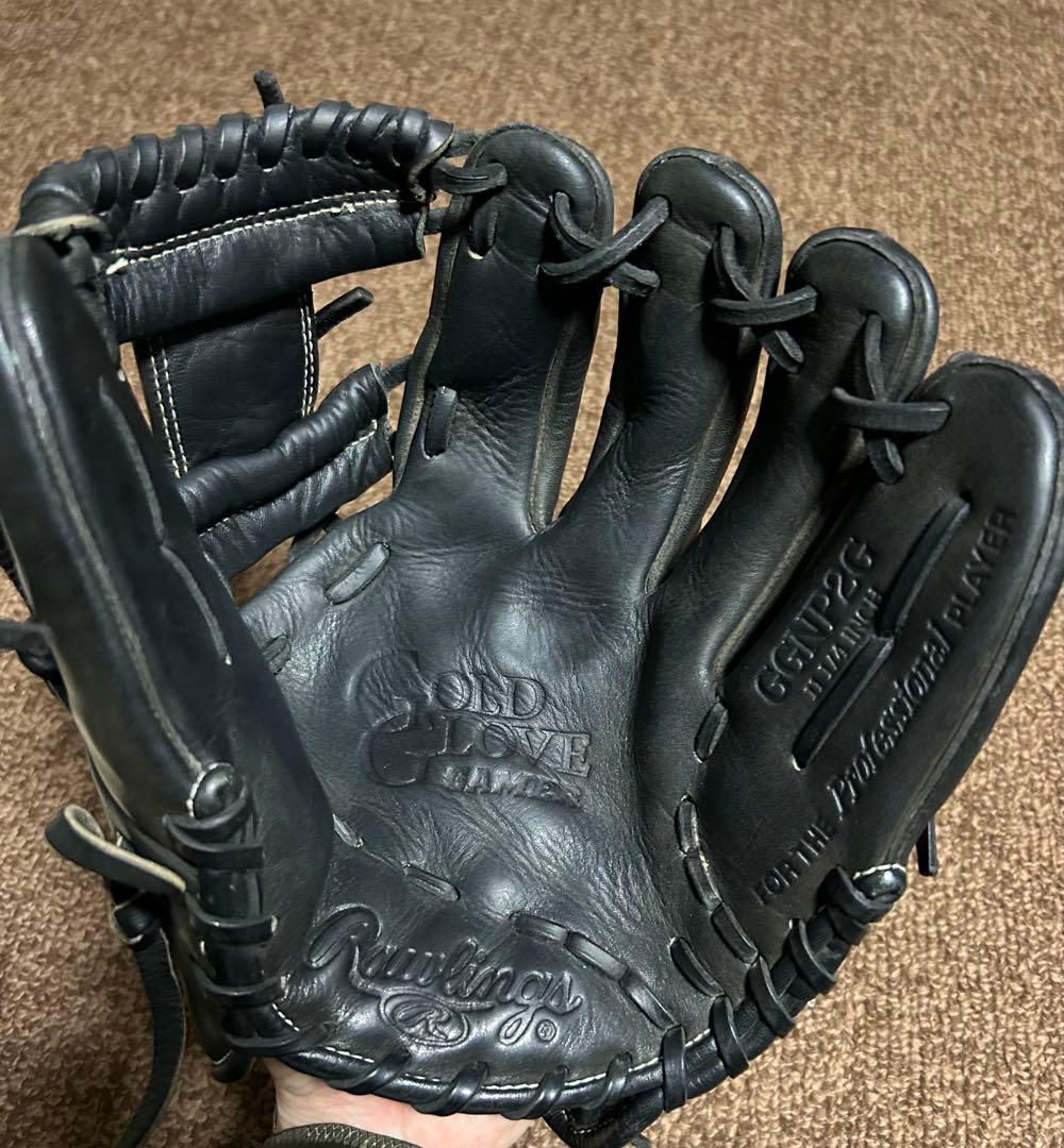 日本未発売　USA Rawlings 軟式一般グローブ 黒 レザー