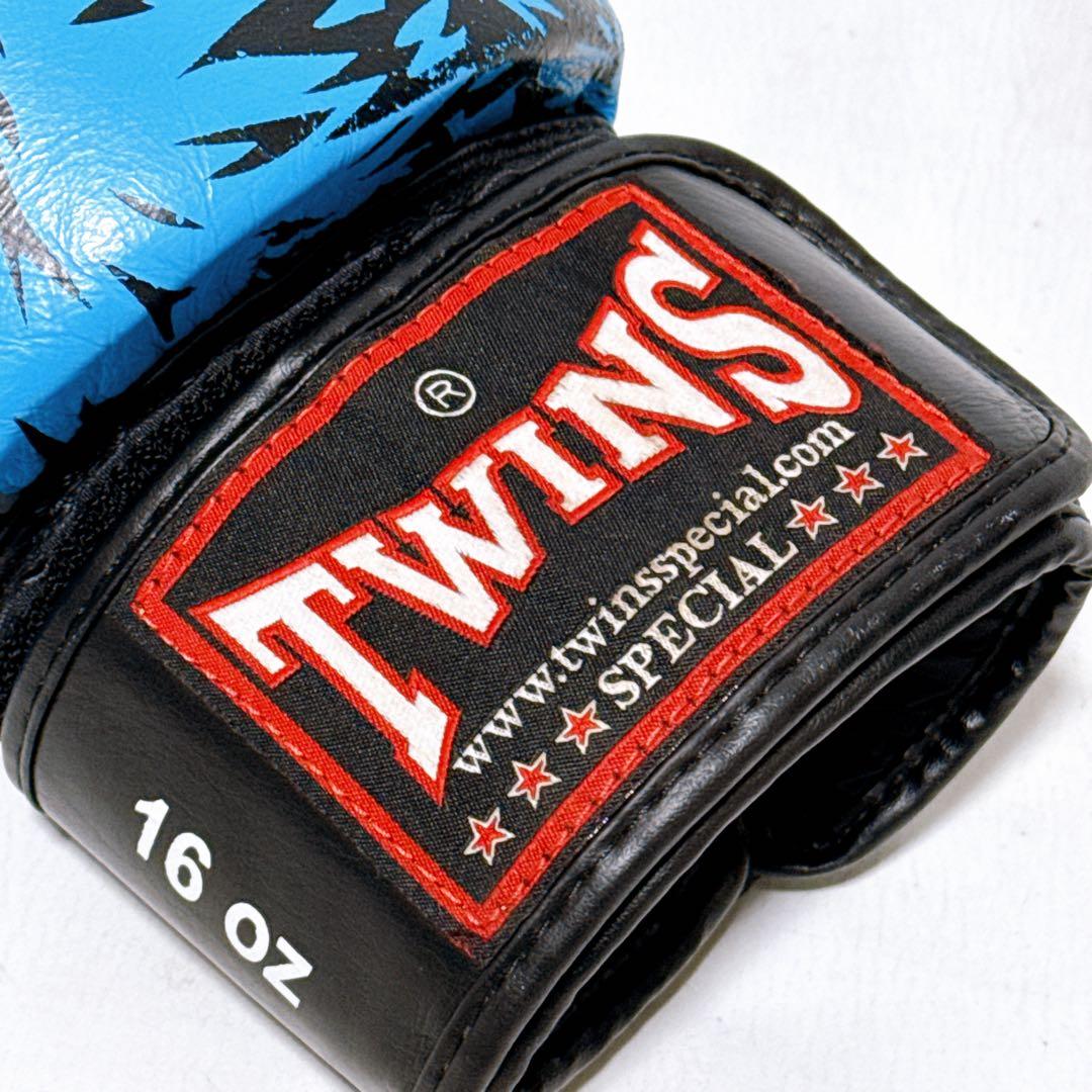TWINS SPECIAL ツインズ ボクシンググローブ 16oz 黒青熊 本革