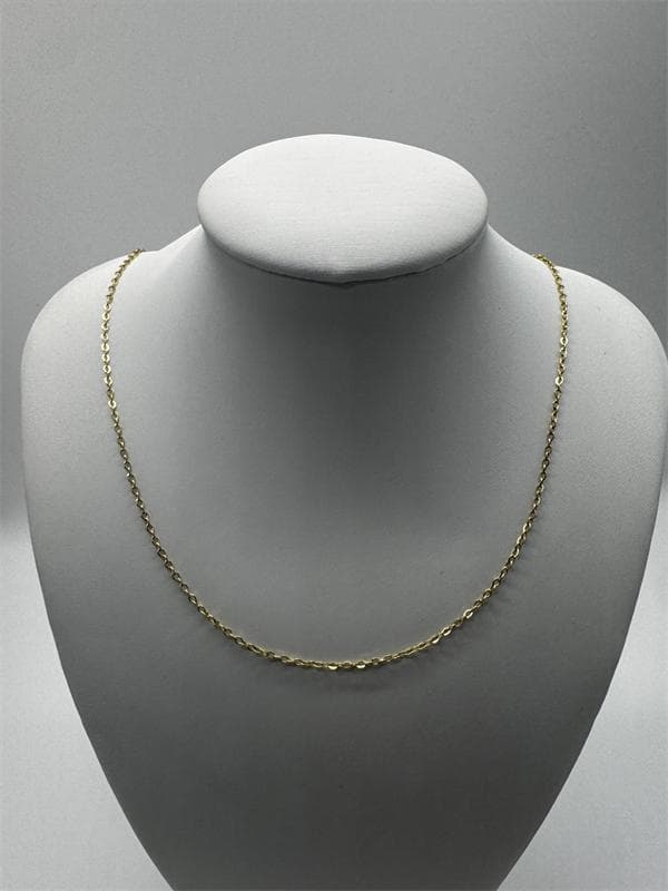STAR JEWELRY K18アズキチェーンネックレス1.68gホ一ルマ一ク刻