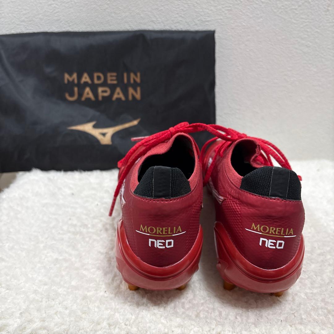 Mizuno Morelia NEO スパイク赤 SG日本 26.5cm 袋・箱