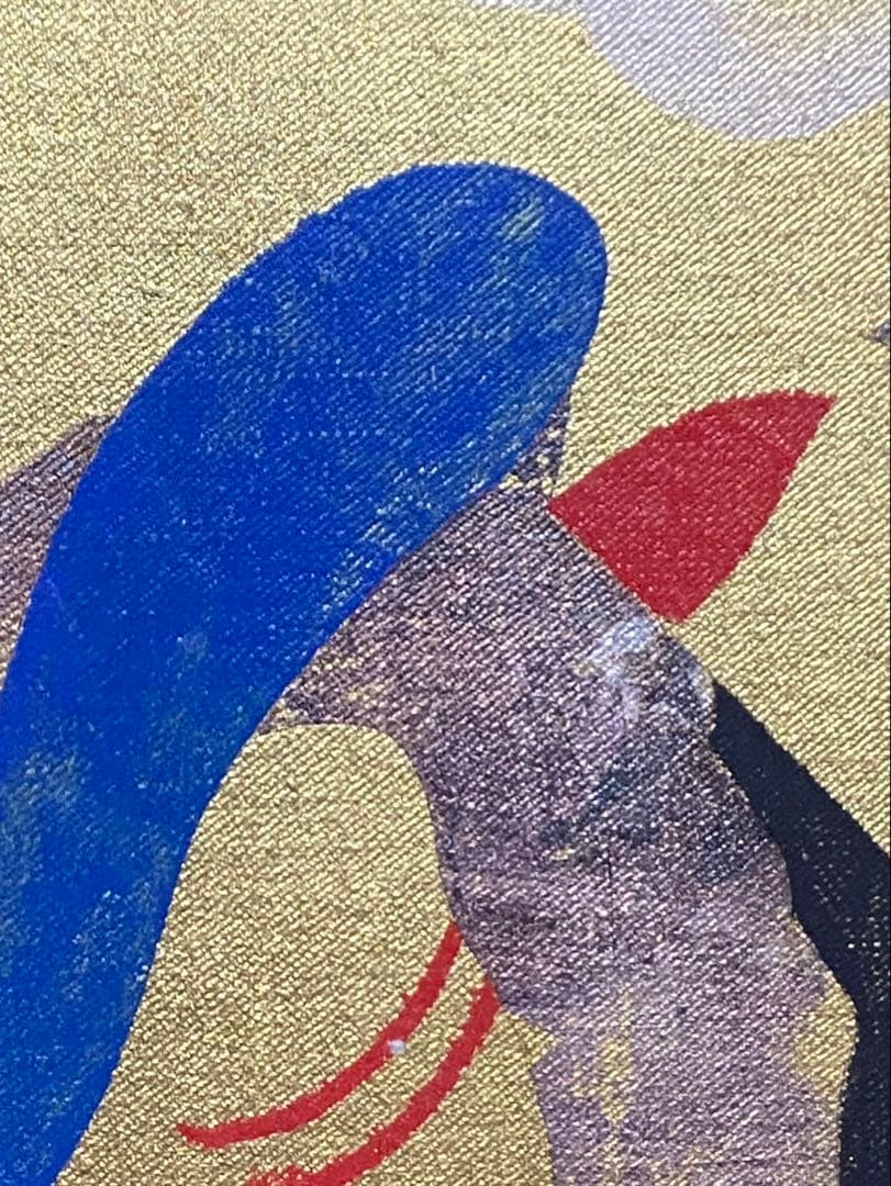 上原信義　手書京友禅　染織作家　美術名鑑掲載　大阪出身　額縁　額装　絵画　肉筆