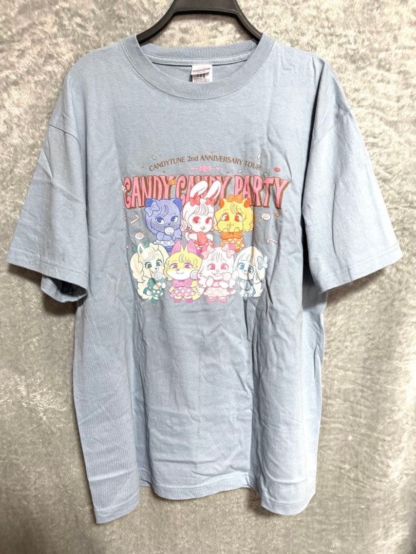 CANDY TUNE きゃんぱてぃツアーTシャツ　ブルー　XLサイズ