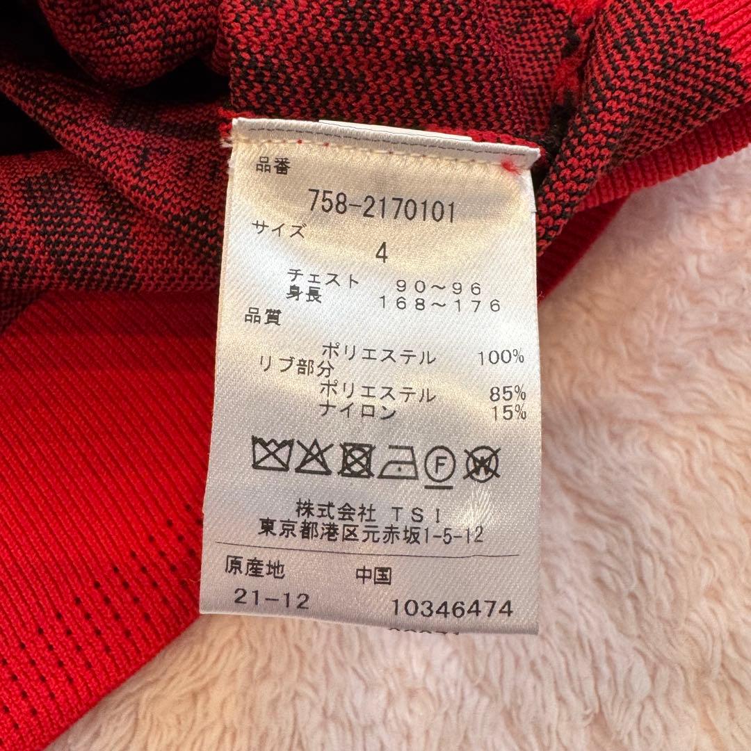 【マスターバニー】　パーリーゲイツ　レッド　クルーネック　セーター サイズ4