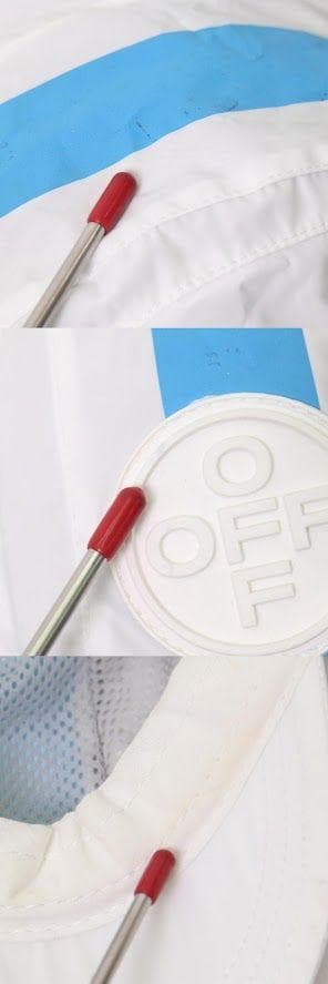 OFF-WHITE オフホワイト キャップ 帽子 白×青 O/S ストリート