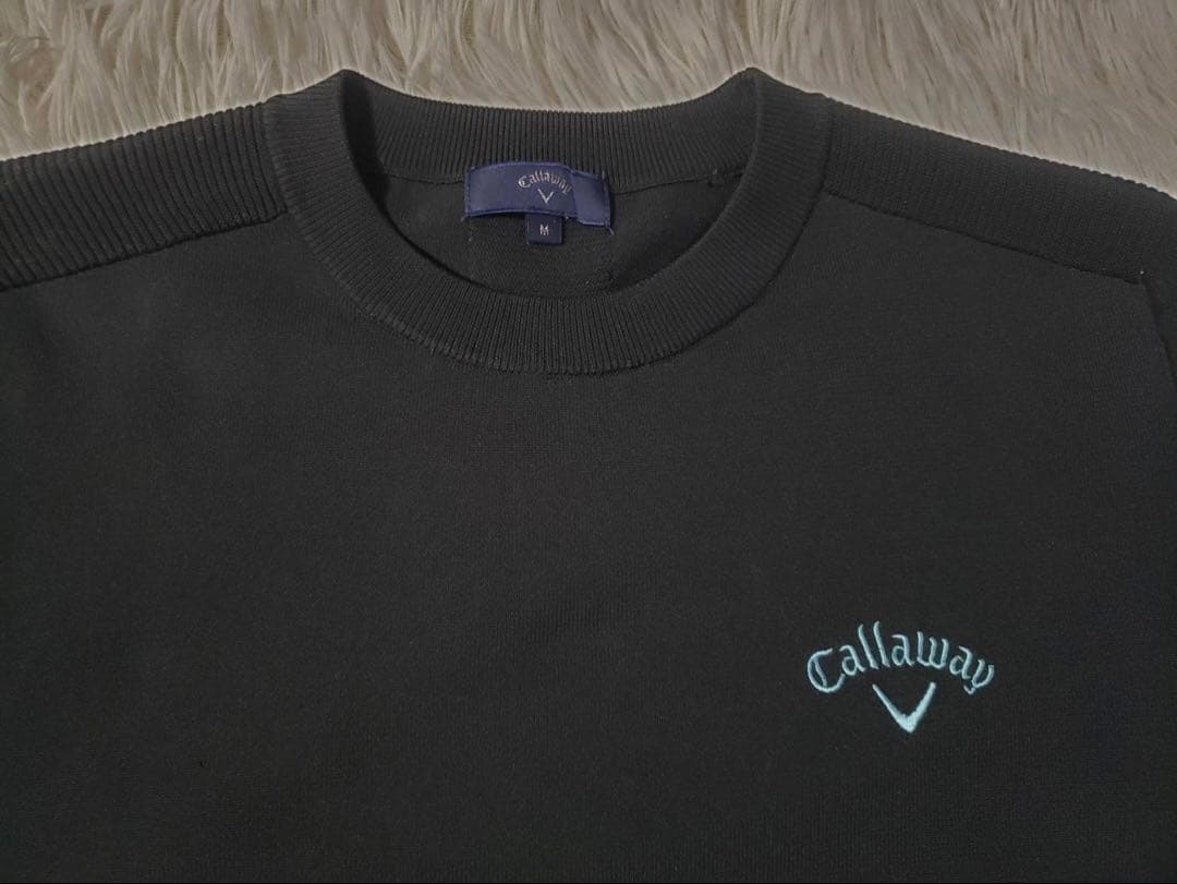 Callaway ブラック 長袖セーター サイドポケット付き