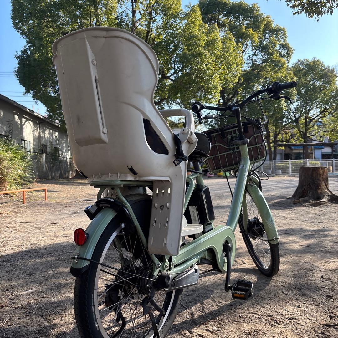 【東京都】引取　電動アシスト自転車 チャイルドシート付き　bikke グリーン