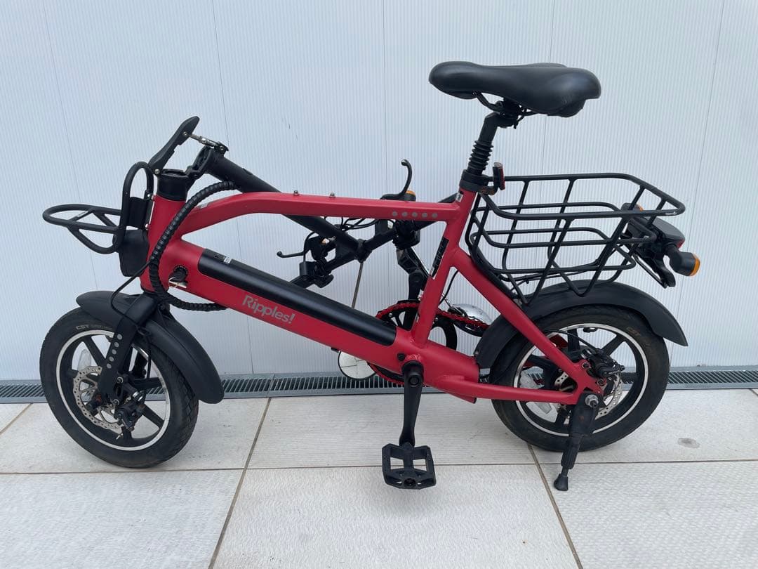 Ripples! 電動自転車 電動ハイブリッド アシスト 自転車 レッド 赤